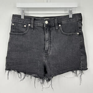 Women's Madewell Perfect Jean Aged Black/Gray Shorts 30/10